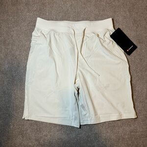 Lululemon THE Athletic Shorts 9” Linerless White Cream Muscle Shorts